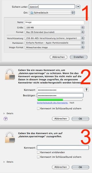 Sicheres DMG erstellen